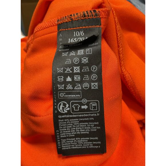 Allsaints 'Aleida' Orange Tri Short Size 6 - Picture 5 of 5